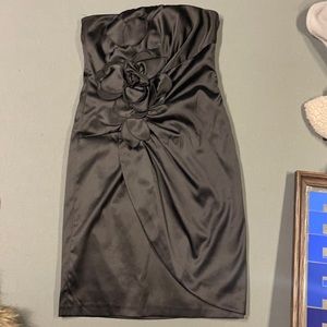 RW co dress. Black silky material. Strapless